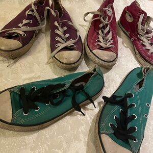 Women's Converse Sneaker Collection- Teal Red & Purple